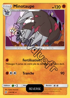 Carte Pokémon Minotaupe Reverse n°119 de la série Harmonie des Esprits