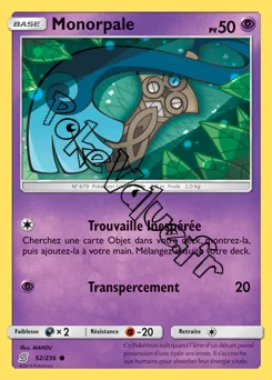 Carte Pokémon Monorpale n°92 de la série Harmonie des Esprits