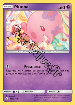 Carte Pokémon Munna  n°88 de la série Harmonie des Esprits