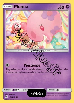 Carte Pokémon Munna  Reverse n°88 de la série Harmonie des Esprits