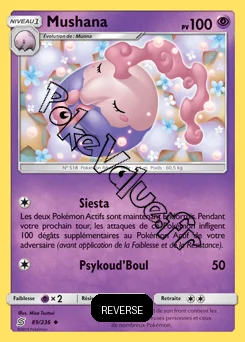 Carte Pokémon Mushana Reverse n°89 de la série Harmonie des Esprits