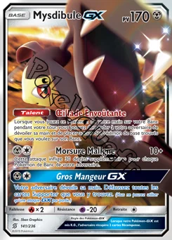 Carte Pokémon Mysdibule GX n°141 de la série Harmonie des Esprits