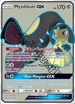 Carte Pokémon Mysdibule GX n°227 de la série Harmonie des Esprits