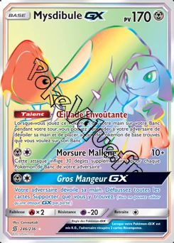 Carte Pokémon Mysdibule GX n°246 de la série Harmonie des Esprits