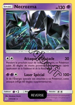 Carte Pokémon Necrozma  Reverse n°101 de la série Harmonie des Esprits