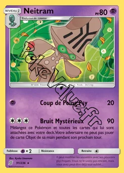 Carte Pokémon Neitram n°91 de la série Harmonie des Esprits