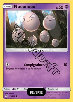 Carte Pokémon Noeunoeuf Reverse n°73 de la série Harmonie des Esprits