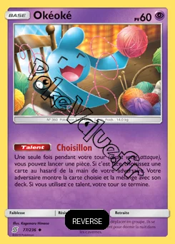 Carte Pokémon Okéoké Reverse n°77 de la série Harmonie des Esprits