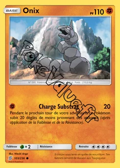 Carte Pokémon Onix  n°103 de la série Harmonie des Esprits