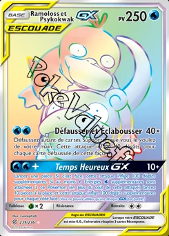 Carte Pokémon Ramoloss et Psykokwak GX n°239 de la série Harmonie des Esprits