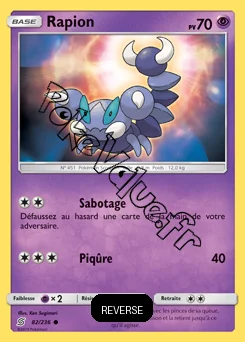 Carte Pokémon Rapion Reverse n°82 de la série Harmonie des Esprits