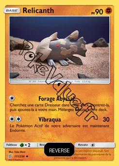 Carte Pokémon Relicanth  Reverse n°111 de la série Harmonie des Esprits