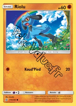 Carte Pokémon Riolu  n°115 de la série Harmonie des Esprits