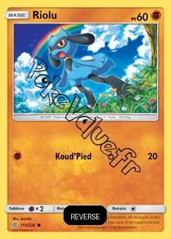 Carte Pokémon Riolu  Reverse n°115 de la série Harmonie des Esprits