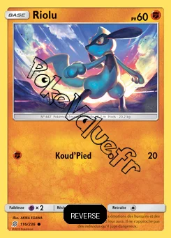 Carte Pokémon Riolu  Reverse n°116 de la série Harmonie des Esprits