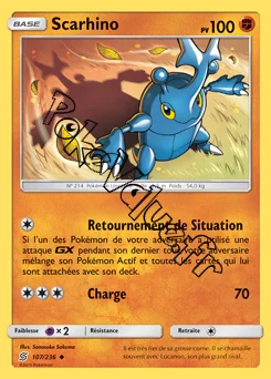 Carte Pokémon Scarhino n°107 de la série Harmonie des Esprits