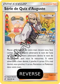Carte Pokémon Série de Quiz d’Auguste Reverse n°186 de la série Harmonie des Esprits