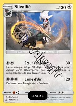 Carte Pokémon Silvallié Reverse n°184 de la série Harmonie des Esprits