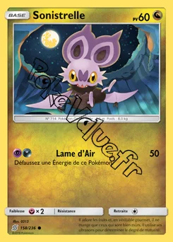 Carte Pokémon Sonistrelle n°158 de la série Harmonie des Esprits