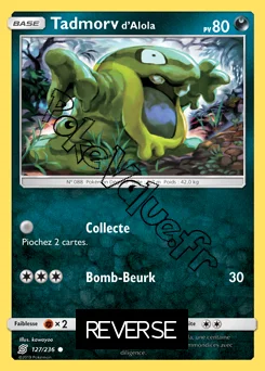 Carte Pokémon Tadmorv d’Alola Reverse n°127 de la série Harmonie des Esprits