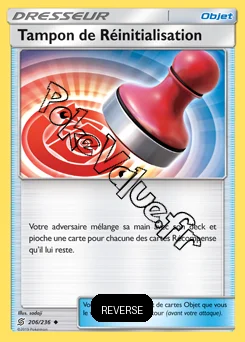 Carte Pokémon Tampon de Réinitialisation Reverse n°206 de la série Harmonie des Esprits