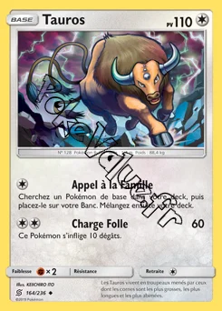 Carte Pokémon Tauros  n°164 de la série Harmonie des Esprits