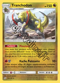 Carte Pokémon Tranchodon n°156 de la série Harmonie des Esprits