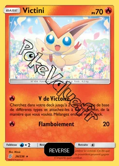Carte Pokémon Victini  Reverse n°26 de la série Harmonie des Esprits