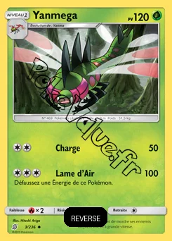 Carte Pokémon Yanmega  Reverse n°3 de la série Harmonie des Esprits