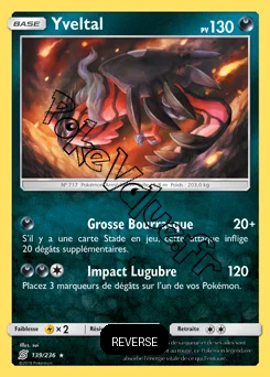 Carte Pokémon Yveltal  Reverse n°139 de la série Harmonie des Esprits