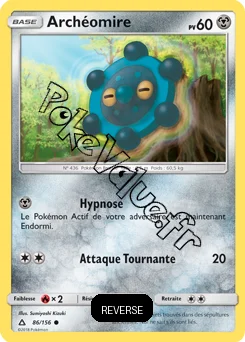 Carte Pokémon Archéomire Reverse n°86 de la série Ultra-Prisme