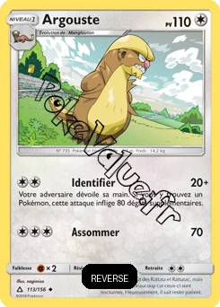 Carte Pokémon Argouste  Reverse n°113 de la série Ultra-Prisme