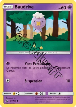 Carte Pokémon Baudrive n°51 de la série Ultra-Prisme