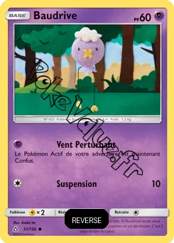 Carte Pokémon Baudrive Reverse n°51 de la série Ultra-Prisme