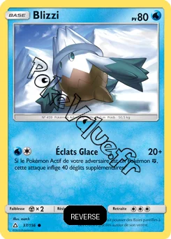 Carte Pokémon Blizzi  Reverse n°37 de la série Ultra-Prisme
