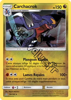 Carte Pokémon Carchacrok n°99 de la série Ultra-Prisme