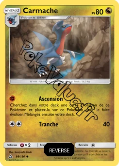 Carte Pokémon Carmache  Reverse n°98 de la série Ultra-Prisme