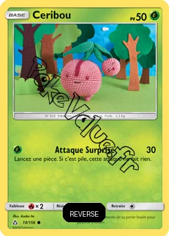Carte Pokémon Ceribou Reverse n°10 de la série Ultra-Prisme