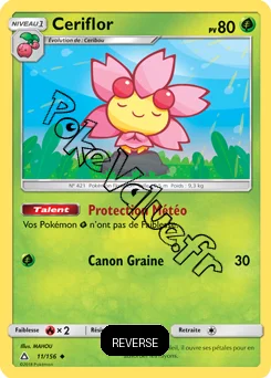 Carte Pokémon Ceriflor Reverse n°11 de la série Ultra-Prisme