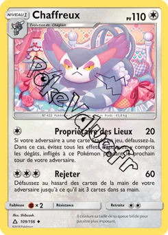 Carte Pokémon Chaffreux n°109 de la série Ultra-Prisme