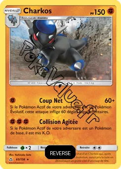 Carte Pokémon Charkos Reverse n°65 de la série Ultra-Prisme