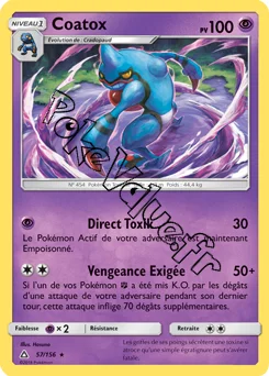 Carte Pokémon Coatox n°57 de la série Ultra-Prisme