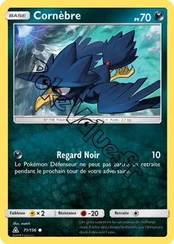Carte Pokémon Cornèbre n°71 de la série Ultra-Prisme