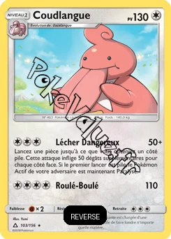 Carte Pokémon Coudlangue Reverse n°103 de la série Ultra-Prisme