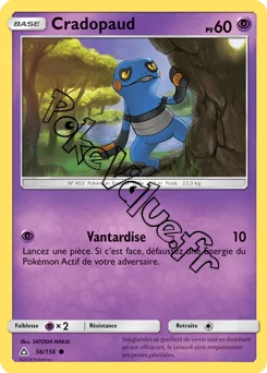 Carte Pokémon Cradopaud n°56 de la série Ultra-Prisme
