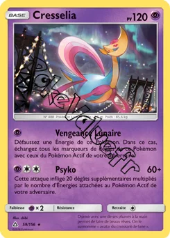 Carte Pokémon Cresselia  n°59 de la série Ultra-Prisme