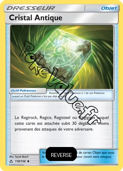 Carte Pokémon Cristal Antique Reverse n°118 de la série Ultra-Prisme