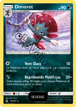 Carte Pokémon Dimoret Reverse n°74 de la série Ultra-Prisme