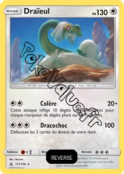 Carte Pokémon Draïeul Reverse n°117 de la série Ultra-Prisme