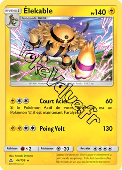 Carte Pokémon Élekable n°44 de la série Ultra-Prisme